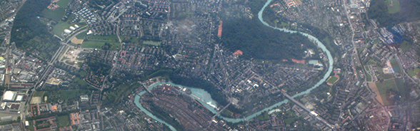 Luftbild von einem Siedlungsgebiet